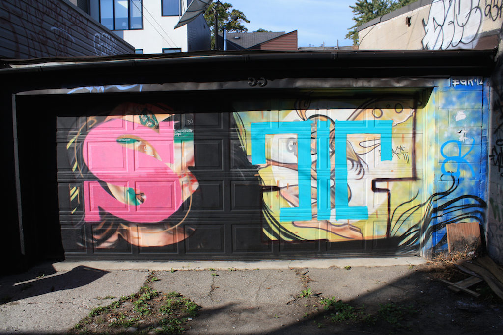 Laneway street art near Ossington