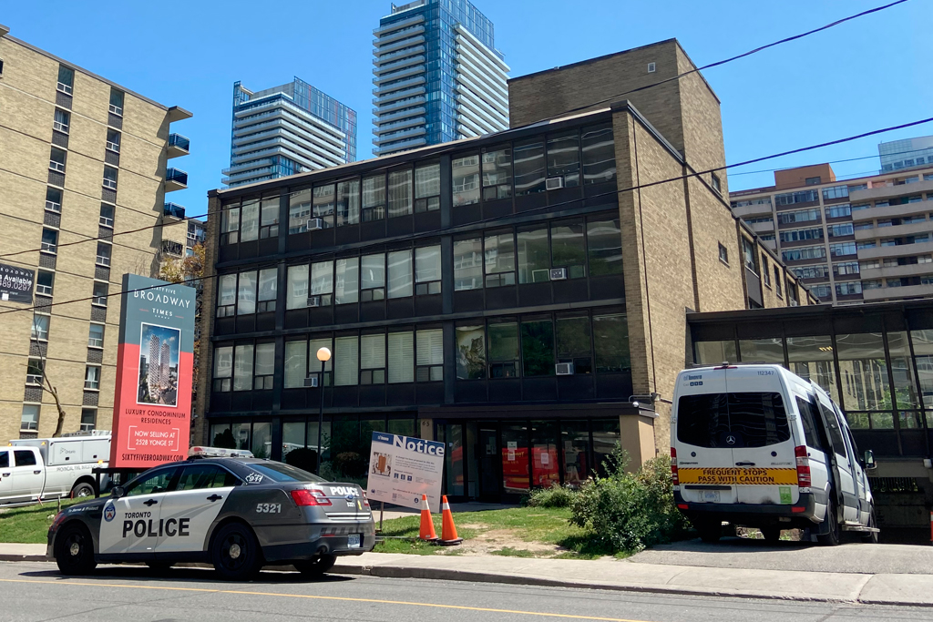 Homeless shelter at 55 Broadway