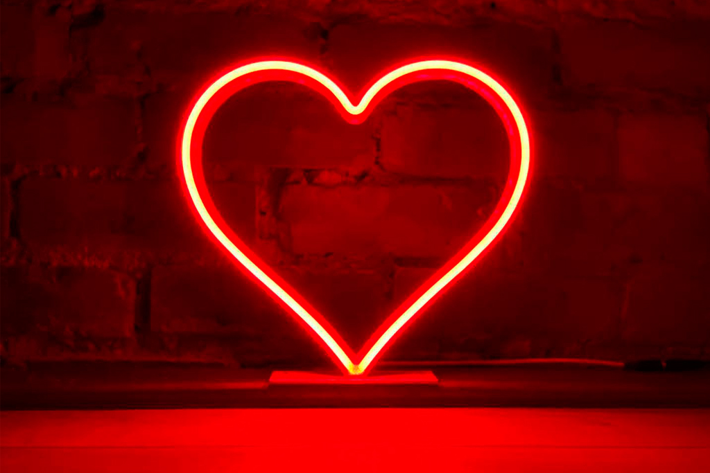 neon hearts