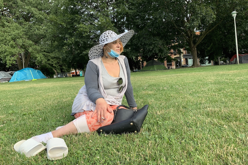 Sasha from homeless encampment