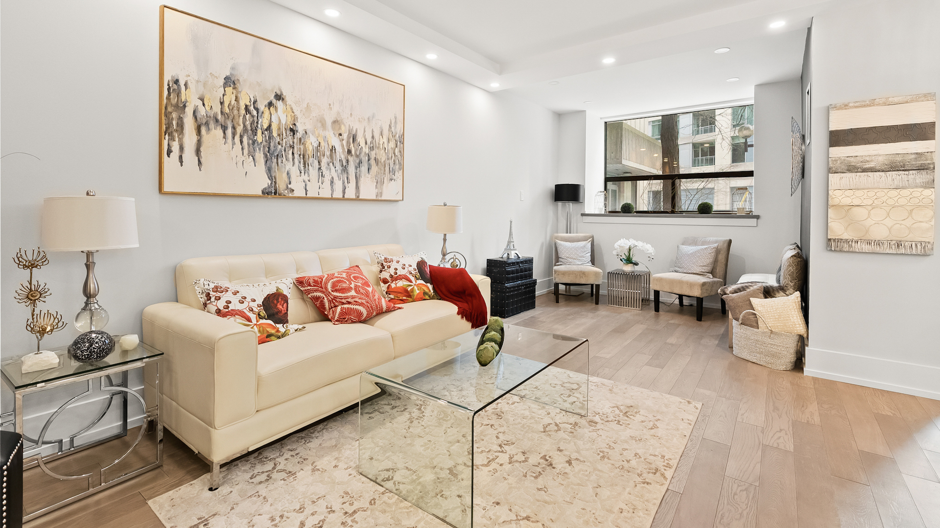 Living room at 108-15 McMurrich St.