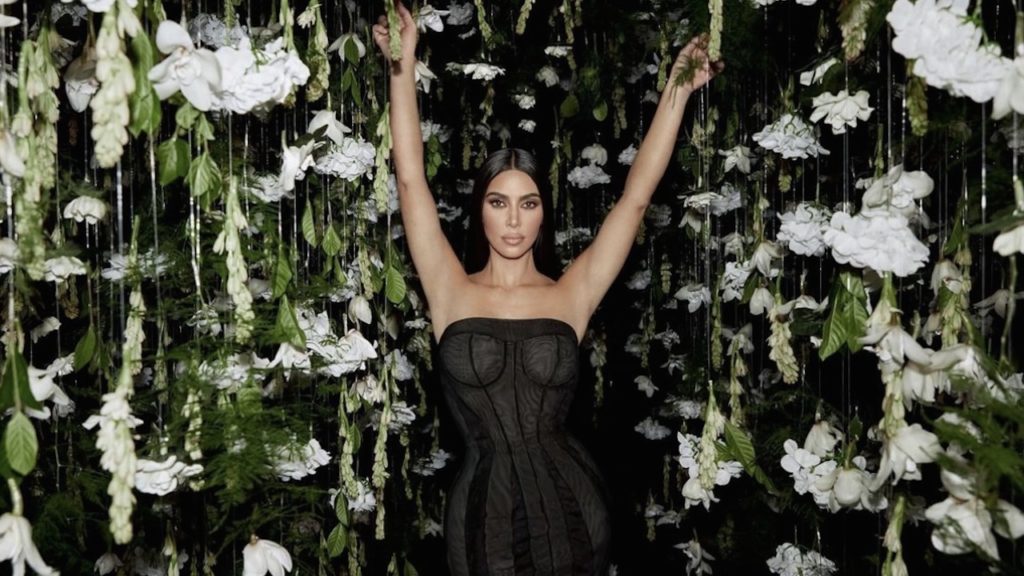 The mesh bustier design for Kim Kardashian