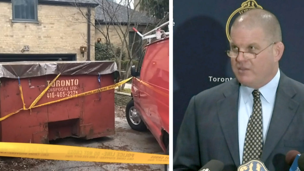 Construction dumpster in Rosedale