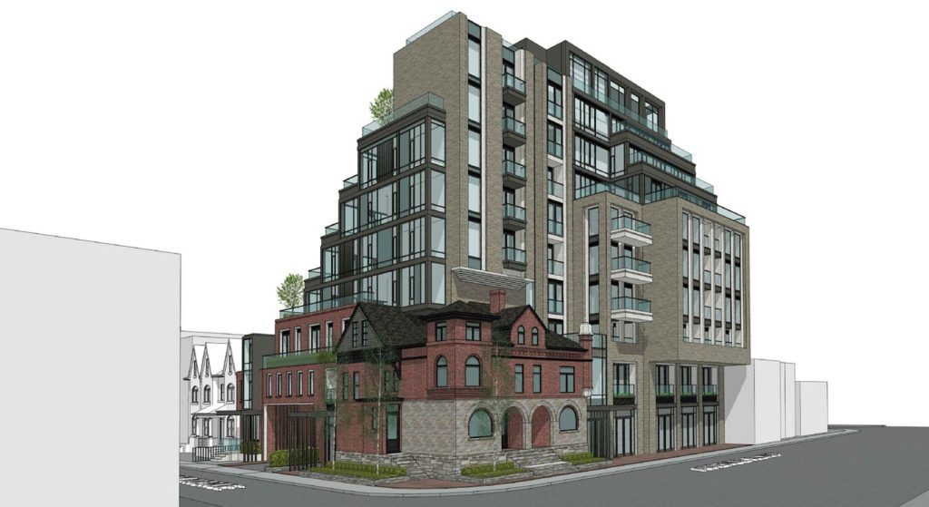 Rendering of 110-116 Avenue Rd. development in the Annex