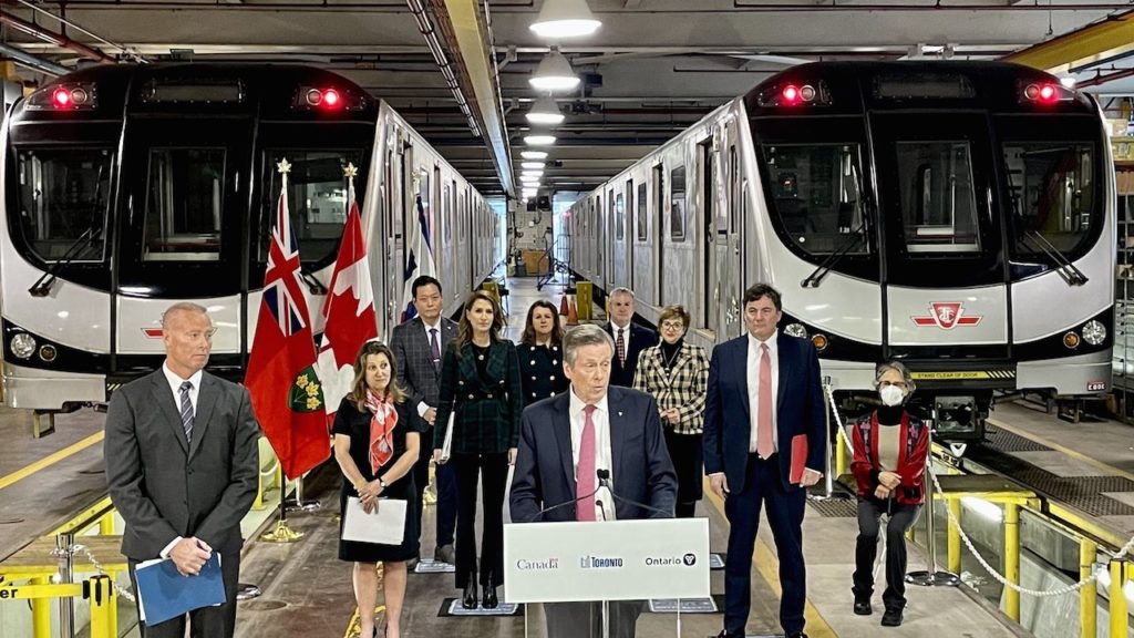Bloor-Yonge subway announcement