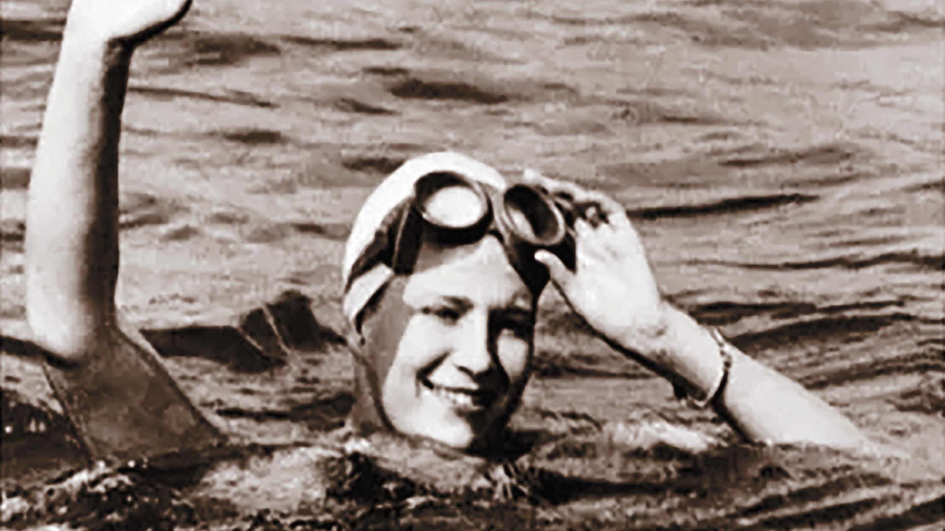 Historic photo of Toronto swimmer Marilyn Bell, who swam across Lake Ontario