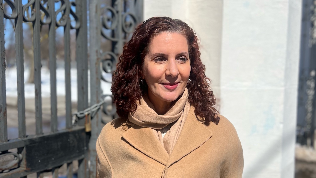 Jennifer Horvath, of Ossington Community Association, speaking out against social bar