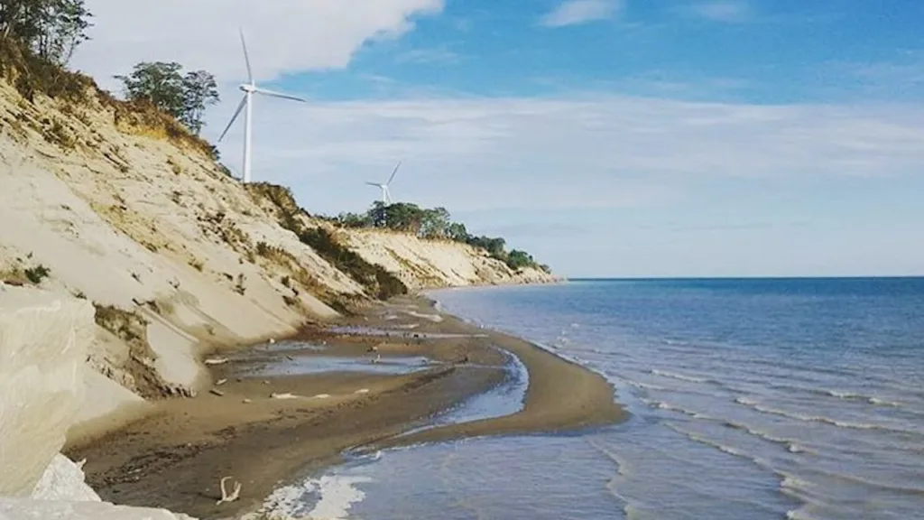Port Burwell has some of the largest sand dunes in Ontario