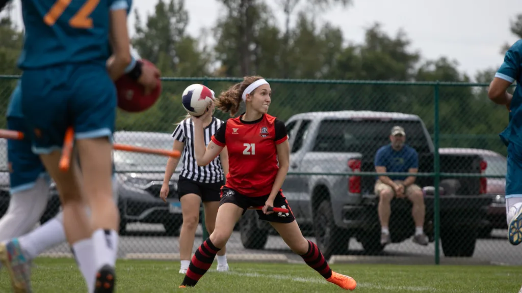 woman playing quadball