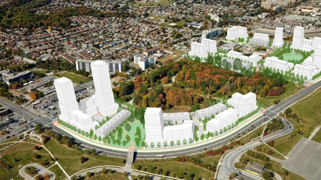 Rendering of Arbo Downsview development site
