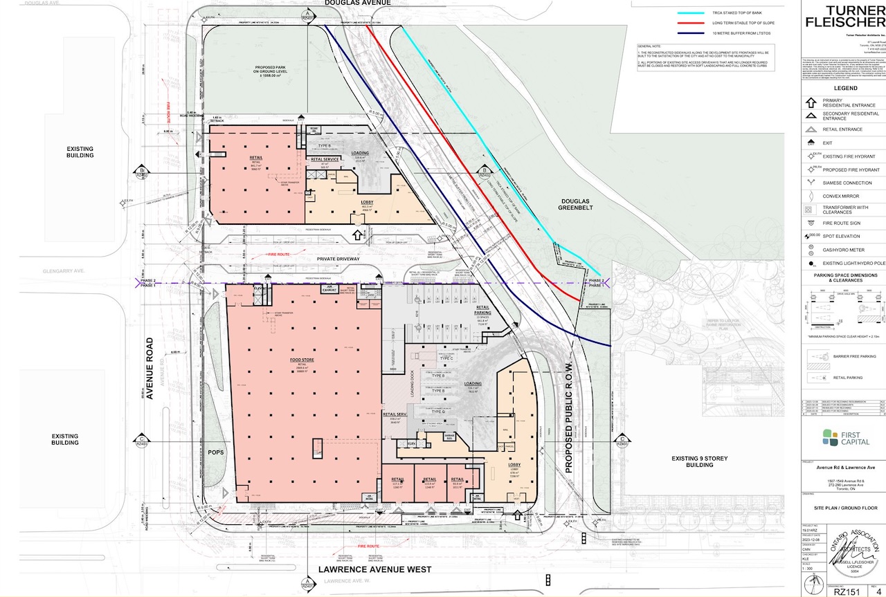 Site plan for 284 Lawrence Ave. E. development