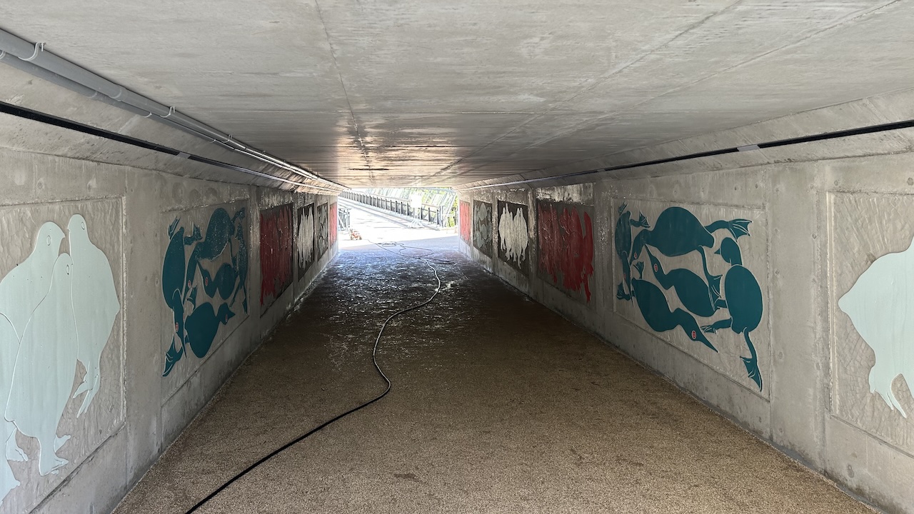 Newly complete tunnel under Bloor Street East