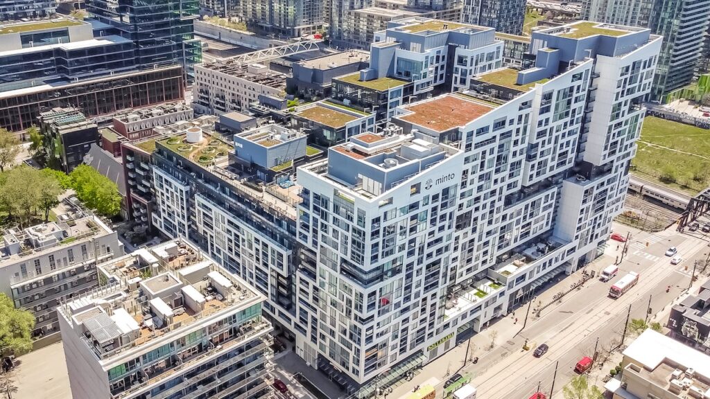 Green roof at 39 Niagara St. in Toronto